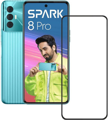 MaxR Edge To Edge Tempered Glass for Tecno Spark 8 Pro(Pack of 1)