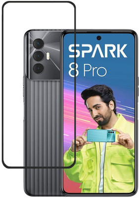 INFINITYWORLD Edge To Edge Tempered Glass for Tecno Spark 8 Pro(Pack of 1)