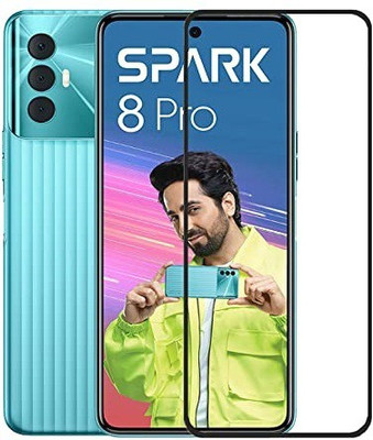 SNMART Edge To Edge Tempered Glass for Tecno Spark 8 Pro(Pack of 1)
