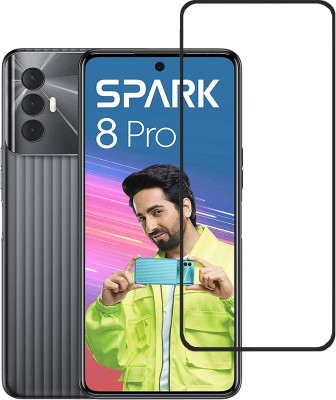 INFINITYWORLD Edge To Edge Tempered Glass for Tecno Spark 8 Pro(Pack of 1)