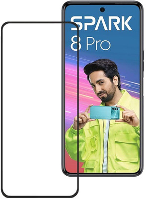 SNMART Edge To Edge Tempered Glass for Tecno Spark 8 Pro(Pack of 1)