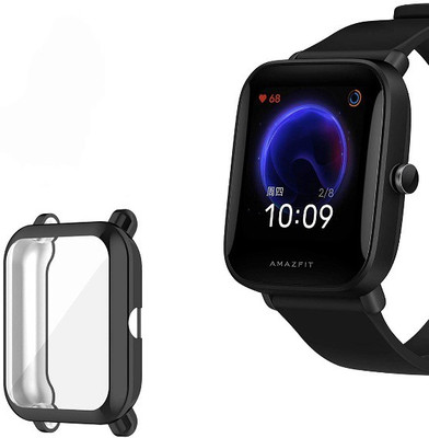 VOLMERE Front and Back Screen Guard for Amazfit Bip U Soft Case, (2 in 1), Silocon Case with Silicon Screen Protector(Pack of 1)