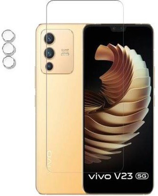 DVS MOBILE ACCESSORIES Front and Back Tempered Glass for Vivo V23 5G(Pack of 1)