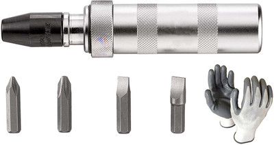 Mass Pro 4Bits Impact Screwdriver Set Multi-Purpose Chrome Vanadium Steel Professional Impact Screwdriver Set(Pack of 6)