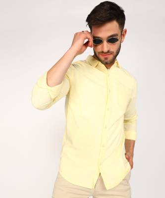 Wrangler Men Solid Casual Yellow Shirt - Buy Wrangler Men Solid Casual Yellow  Shirt Online at Best Prices in India 