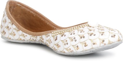 Tryfeet Traditional Ethnic Punjabi Jutti Jutis For Women(White , 7)