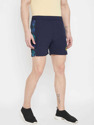 GOTO Printed Men Dark Blue Sports Shorts