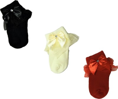 VADMANS Baby Girls Solid Ankle Length(Pack of 3)