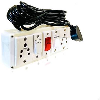 BAHUL latest Anchor / REO (Havells) board with 10 meter long wire 2  Socket Extension Boards