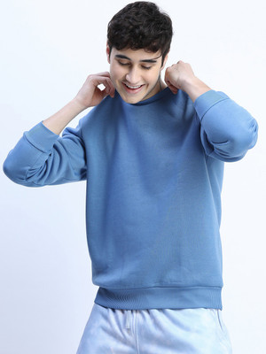 HIGHLANDER Full Sleeve Solid Men Reversible Sweatshirt