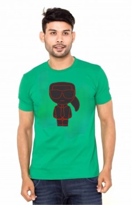 Deccan Store Graphic Print Men Round Neck Green T-Shirt