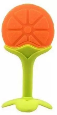smilykid Baby Fruit Shape Teethers Soft Silicone, BPA-Free for Newborn 4 to 12 Months Teether(Orange)