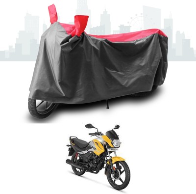 SEBONGO Two Wheeler Cover for Hero(Passion Pro, Grey, Red)