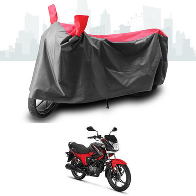 ANTHUB Two Wheeler Cover for Hero(Glamour, Grey, Red)