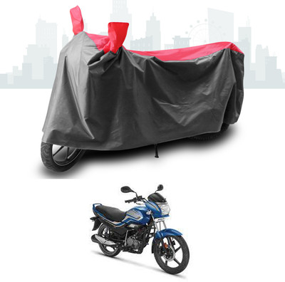 SEBONGO Two Wheeler Cover for Hero(Super Splendor, Grey, Red)