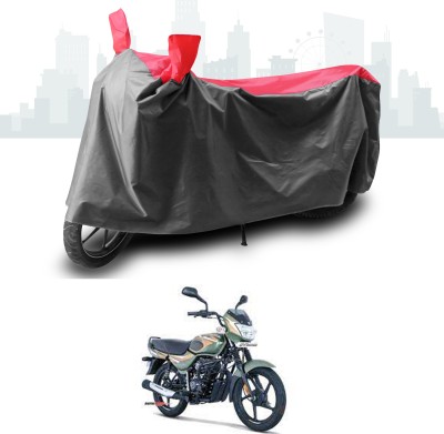 ANTHUB Two Wheeler Cover for Bajaj(CT100, Grey, Red)