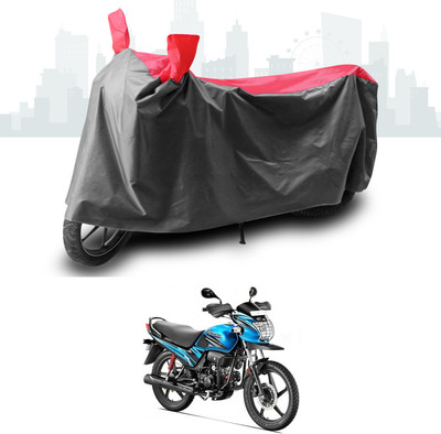 SEBONGO Two Wheeler Cover for Hero(Passion Pro TR, Grey, Red)