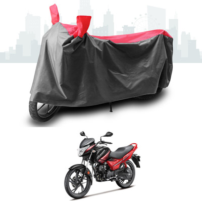 ANTHUB Waterproof Two Wheeler Cover for Hero(Glamour i3s, Grey, Red)
