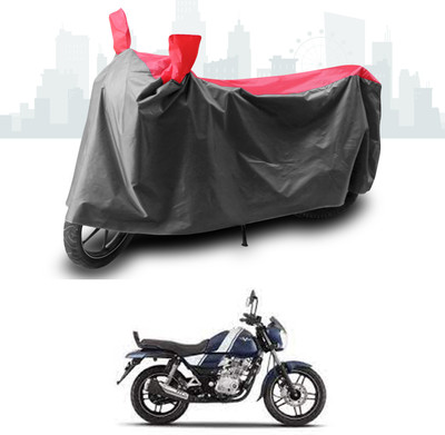 SEBONGO Two Wheeler Cover for Bajaj(V15, Grey, Red)