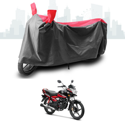 SEBONGO Two Wheeler Cover for Honda(CB Shine, Grey, Red)