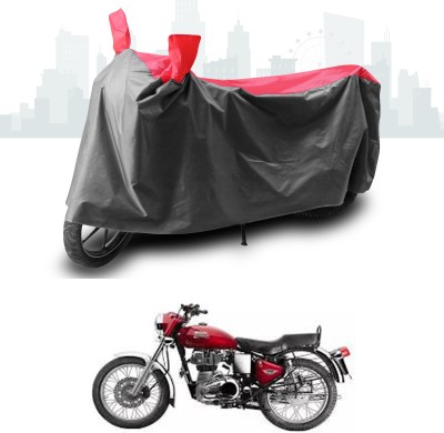 ANTHUB Two Wheeler Cover for Royal Enfield(Electra 4S, Grey, Red)