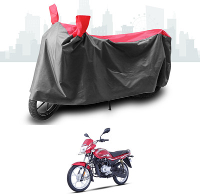 ANTHUB Two Wheeler Cover for Bajaj(CT100, Grey, Red)