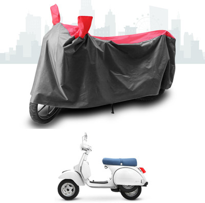 SEBONGO Two Wheeler Cover for LML(Star Euro 200, Grey, Red)