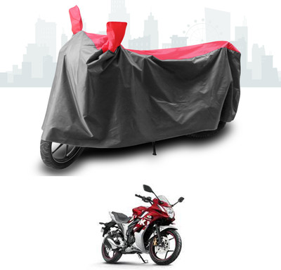 SEBONGO Two Wheeler Cover for Suzuki(Gixxer SF, Grey, Red)