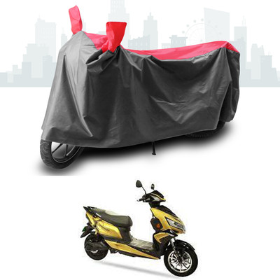 SEBONGO Two Wheeler Cover for Okinawa(i-Praise, Grey, Red)