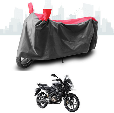 SEBONGO Two Wheeler Cover for Bajaj(Pulsar AS 150, Grey, Red)