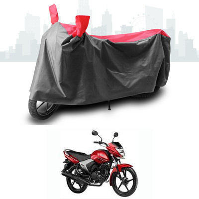 ANTHUB Two Wheeler Cover for Yamaha(Saluto, Grey, Red)