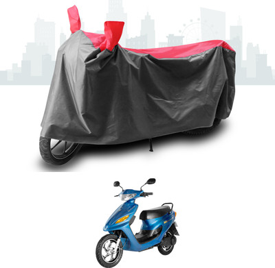 SEBONGO Two Wheeler Cover for Indus(Yo Style, Grey, Red)