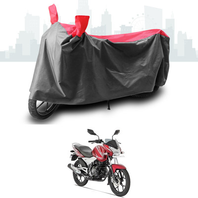 SEBONGO Two Wheeler Cover for Bajaj(Discover 125 DTS-i, Grey, Red)