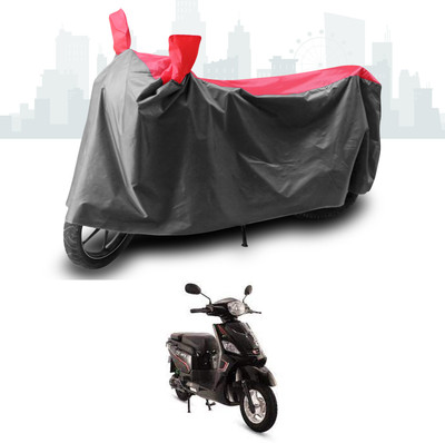 SEBONGO Two Wheeler Cover for Hero(Electric NYX, Grey, Red)