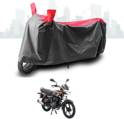 ANTHUB Two Wheeler Cover for Bajaj(Platina 125, Grey, Red)