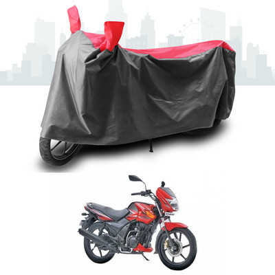 SEBONGO Two Wheeler Cover for TVS(Flame DS 125, Grey, Red)