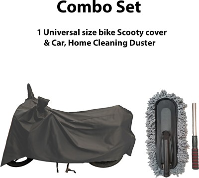 Shelterhub Enterprises Two Wheeler Cover for Universal For Bike(CBR 150R, Grey)