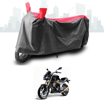 SEBONGO Two Wheeler Cover for Mahindra(Mojo, Grey, Red)