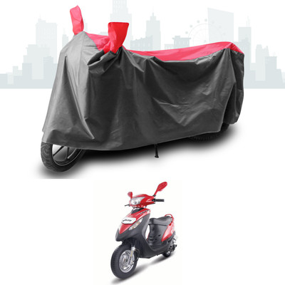 ANTHUB Two Wheeler Cover for Kinetic(Flyte, Grey, Red)