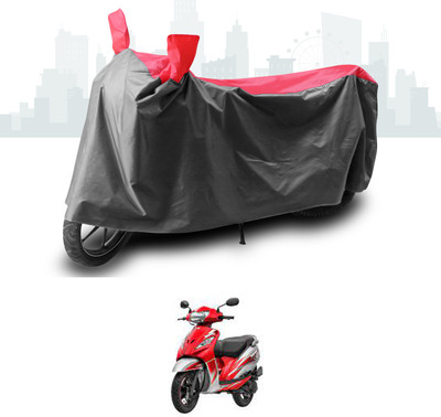 ANTHUB Two Wheeler Cover for TVS(Wego, Grey, Red)