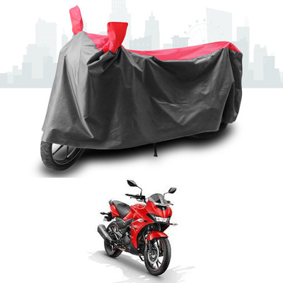 SEBONGO Two Wheeler Cover for Hero(Xtreme 200S, Grey, Red)
