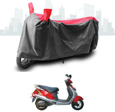 SEBONGO Two Wheeler Cover for Kinetic(Nova EX, Grey, Red)