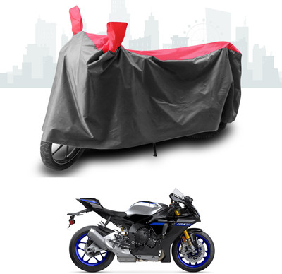 ANTHUB Two Wheeler Cover for Yamaha(YZF R1M, Grey, Red)