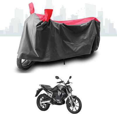 ANTHUB Waterproof Two Wheeler Cover for Revolt(RV 400, Grey, Red)