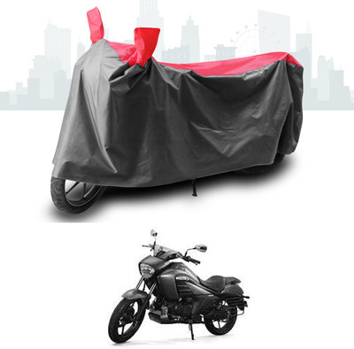 ANTHUB Two Wheeler Cover for Suzuki(intruder 150, Grey, Red)
