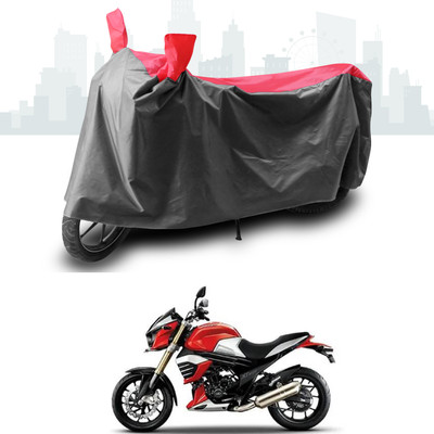 SEBONGO Two Wheeler Cover for Mahindra(Mojo UT 300, Grey, Red)