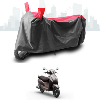 SEBONGO Two Wheeler Cover for Suzuki(Access 125, Grey, Red)