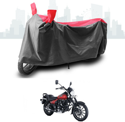 ANTHUB Two Wheeler Cover for Bajaj(Avenger 160 Street, Grey, Red)