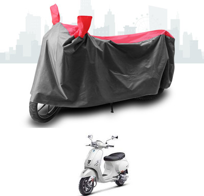SEBONGO Two Wheeler Cover for Piaggio(Vespa SXL 150, Grey, Red)
