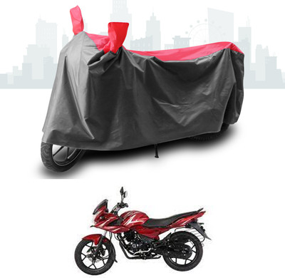 ANTHUB Waterproof Two Wheeler Cover for Bajaj(Discover 150 f, Grey, Red)